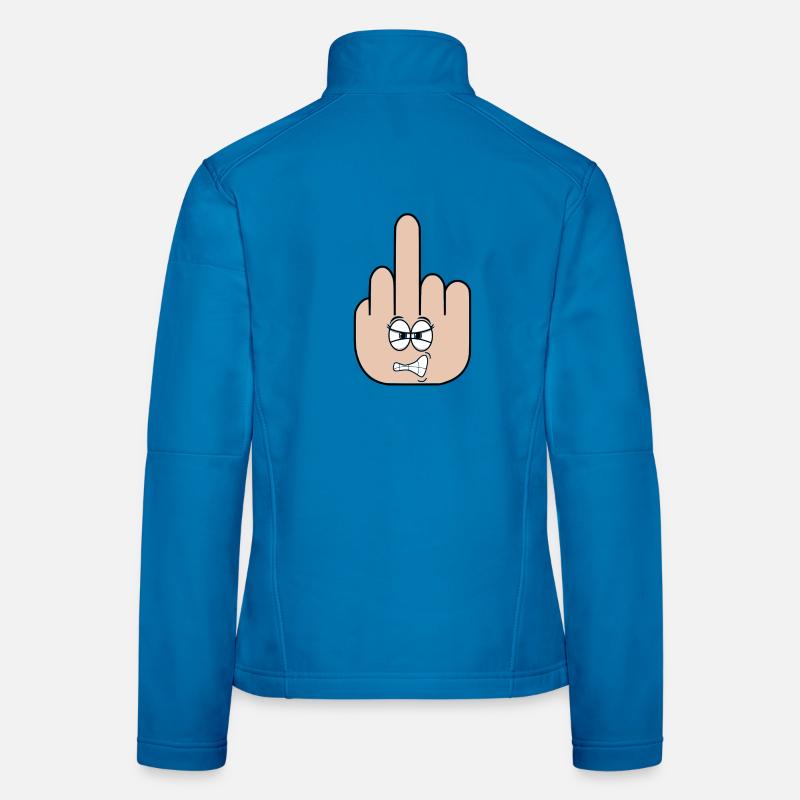 middle finger Women's Softshell Jacket