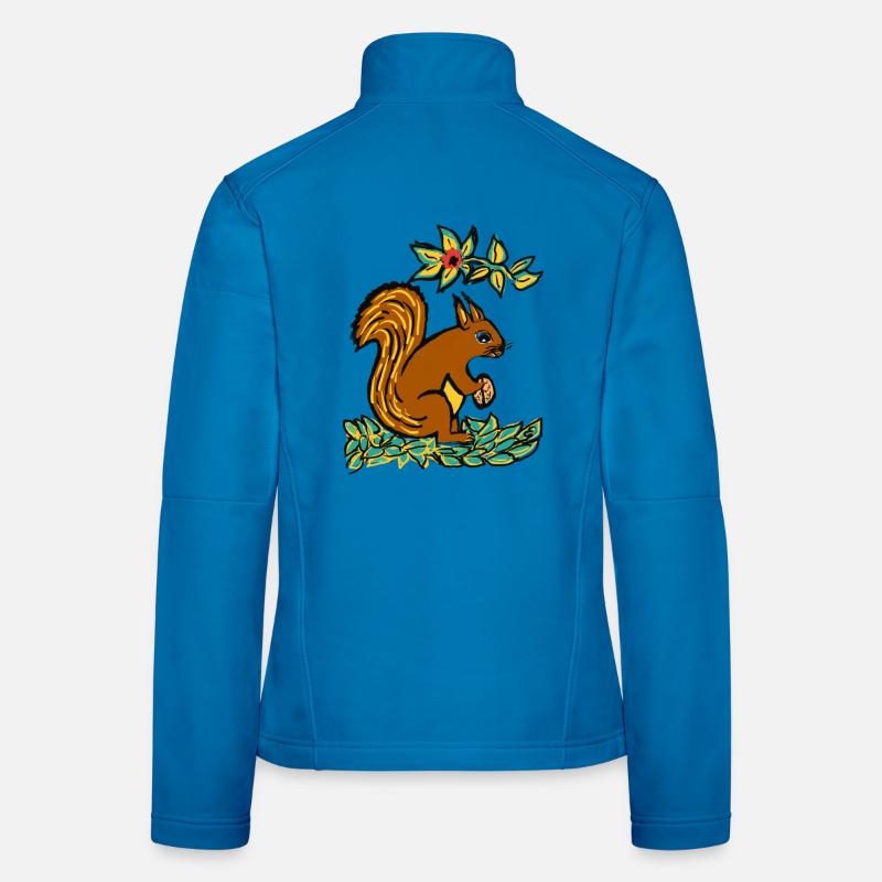 EG Eichhörnchen I Tier I Urlaub I Geschenk - Frauen Softshelljacke - Lichtblau