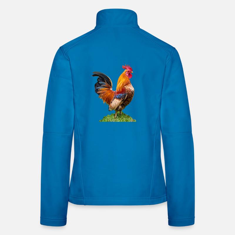 stolzer, männlicher Hahn. Freigestellt,Chef Symbol - Frauen Softshelljacke - Lichtblau