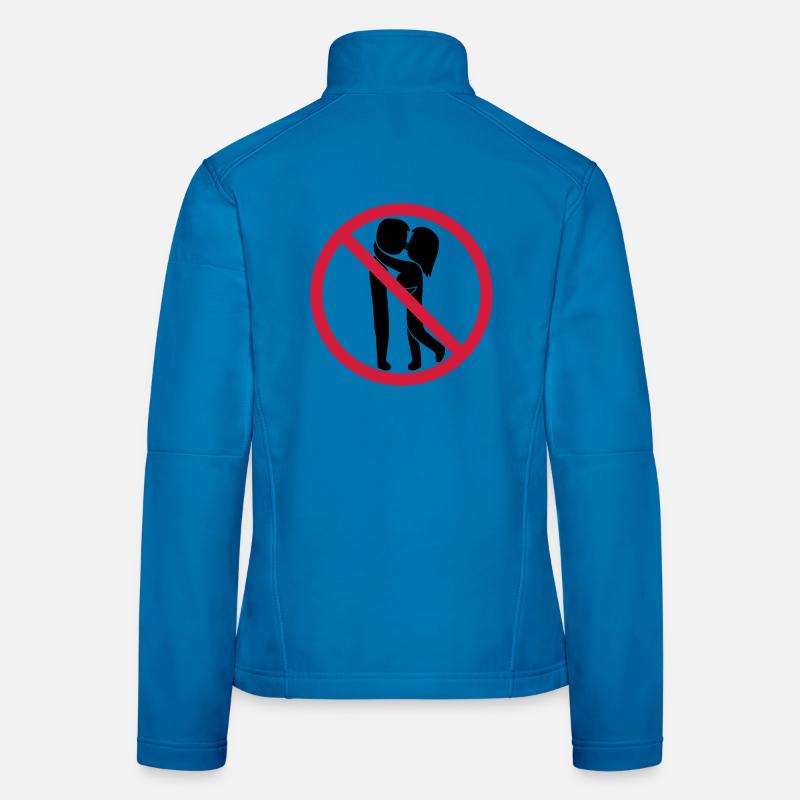 Küssen verboten Schild Frauen Softshelljacke