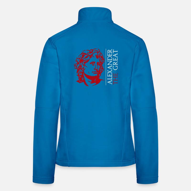 Alexander the Great Red Bust - Women's Softshell Jacket - light blue