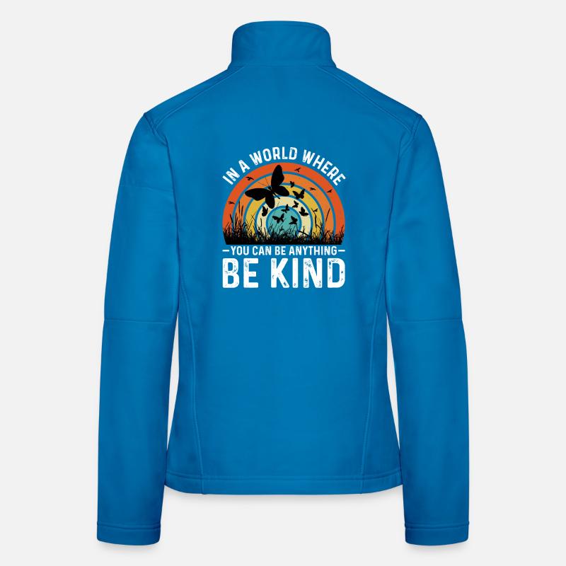Message de gentillesse avec les papillons et la nature Veste en tissu softshell Femme