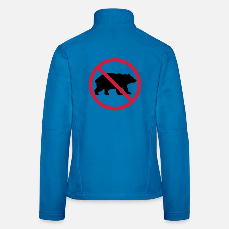 Bär Verboten Schild Frauen Softshelljacke