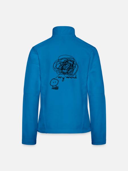 Mein Verstand - Frauen Softshelljacke - Lichtblau - Hinten
