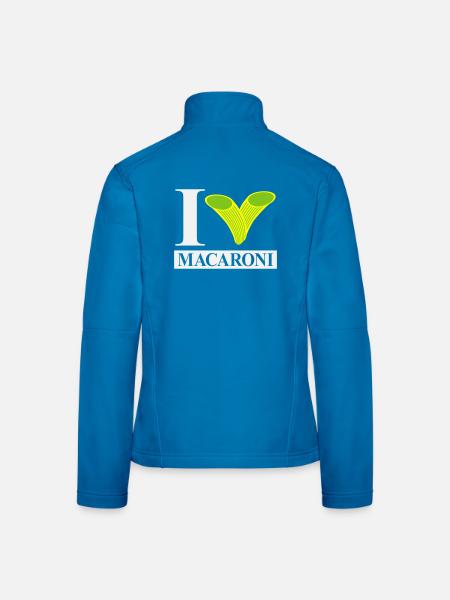 Ich liebe Makkaroni - Frauen Softshelljacke - Lichtblau - Hinten