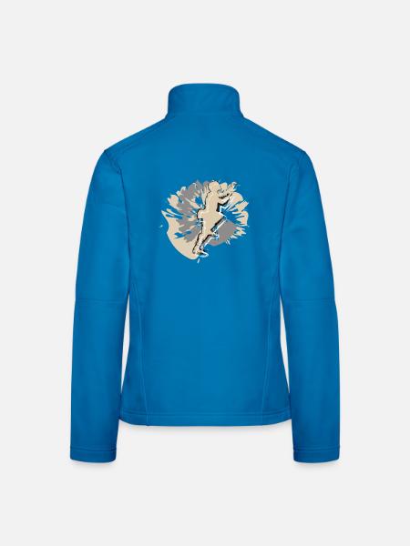 Lebe deine Leidenschaft im coolen Outfit - Frauen Softshelljacke - Lichtblau - Hinten