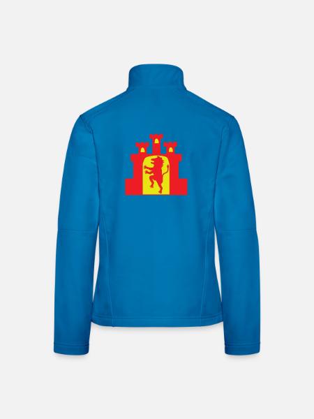 León und Castilla in Rot und Gelb - Frauen Softshelljacke - Lichtblau - Hinten