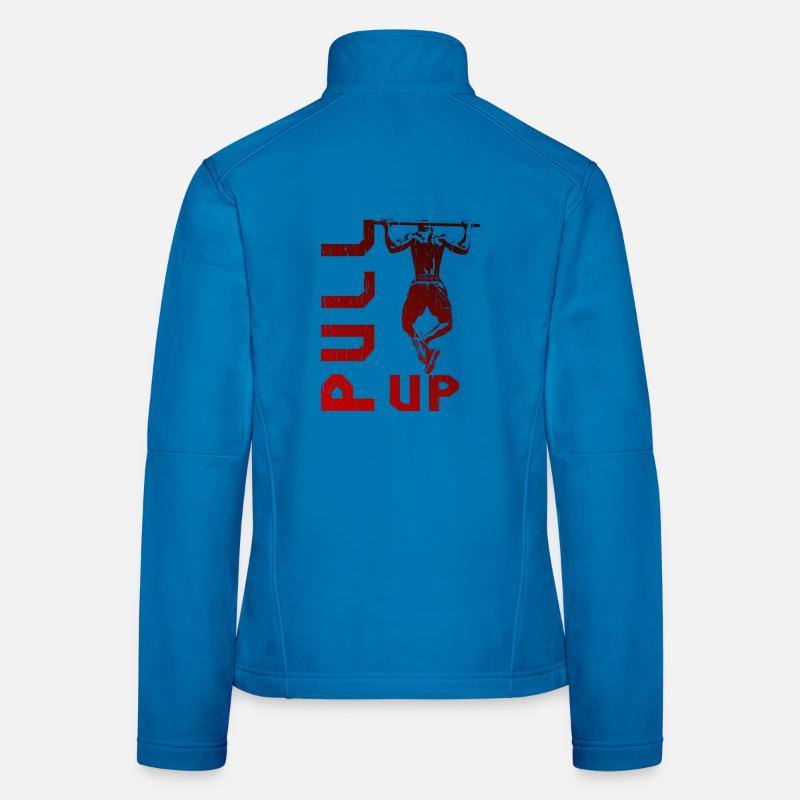 Pull-Up Calisthenics Red Power Design Women's Softshell Jacket