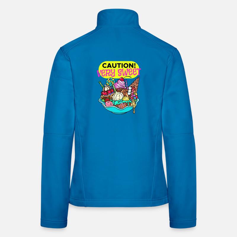 Cupcake Dessert Déclaration Snacking Bonbons Veste en tissu softshell Femme