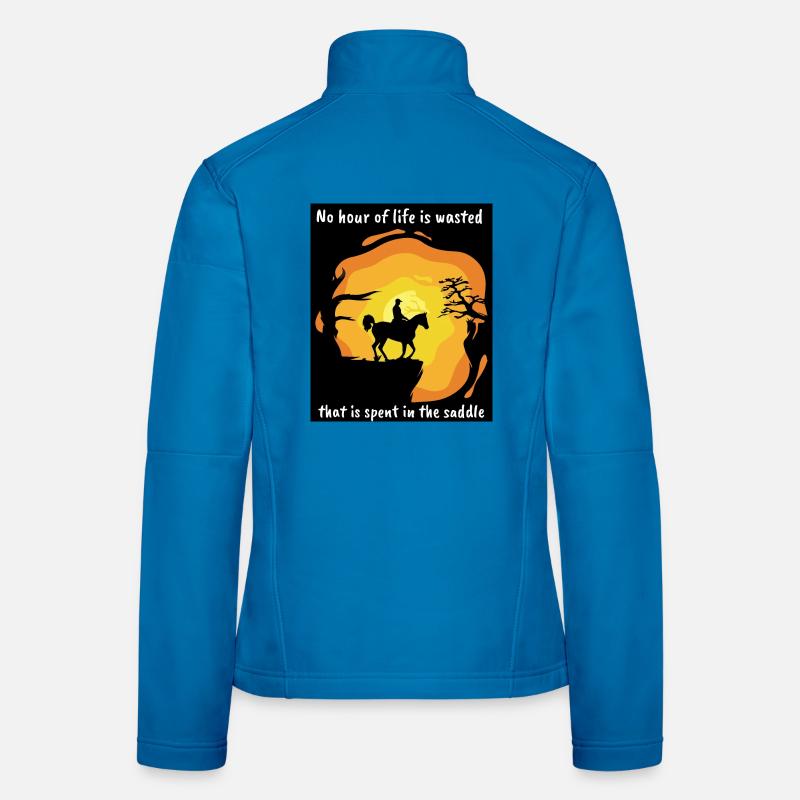 Equestrian sayings Riding Sunset Rider Horse Women's Softshell Jacket