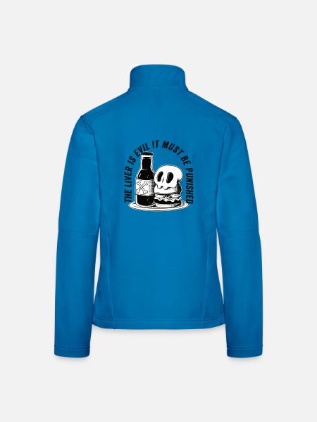 Le foie est mauvais et est puni - Veste en tissu softshell Femme - bleu clair - Dos