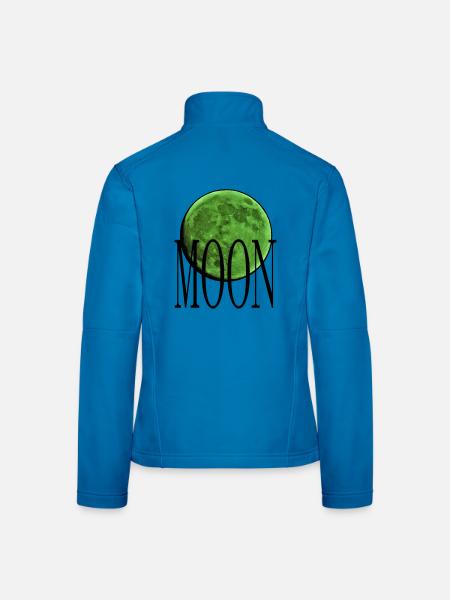Cradle - Emerald Green Moon - Women's Softshell Jacket - light blue
