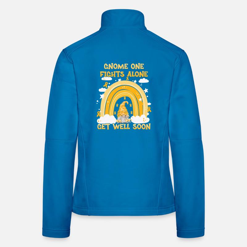 Gnome One Fights Alone Appendix Cancer Women's Softshell Jacket