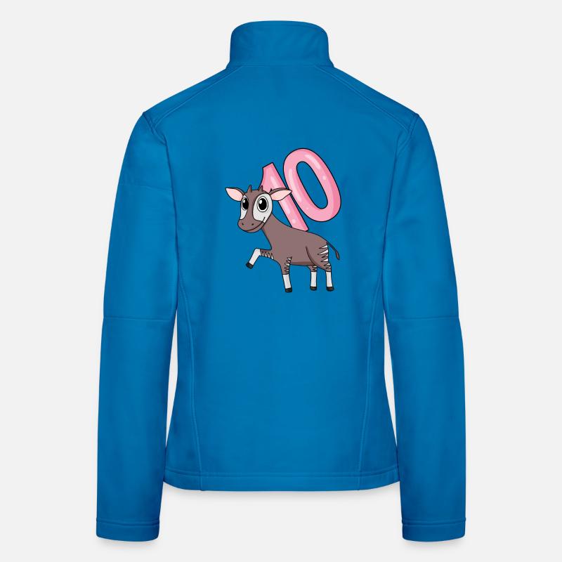Mädchen 10 Jahre alt Okapi 10. Geburtstag Geschenk Frauen Softshelljacke