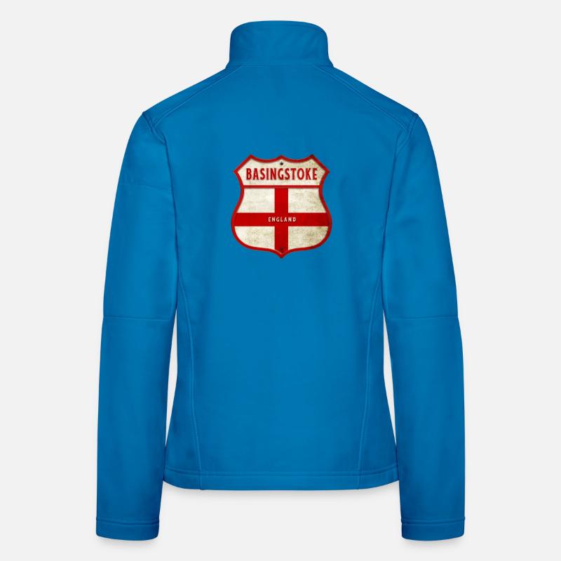 Basingstoke England Wappen - Frauen Softshelljacke - Lichtblau