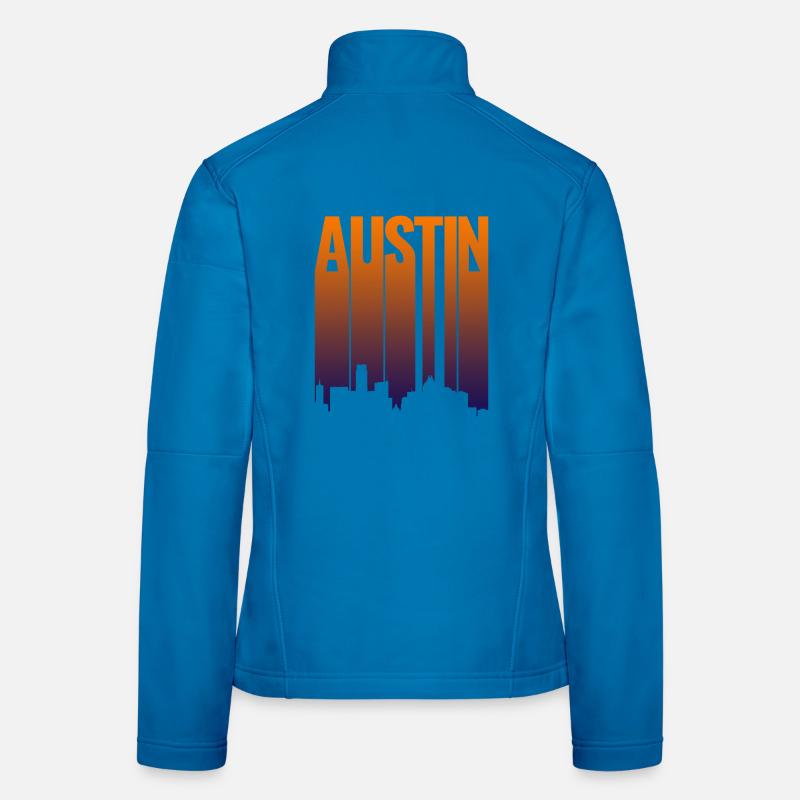 Austin Skyline Gradient Women's Softshell Jacket