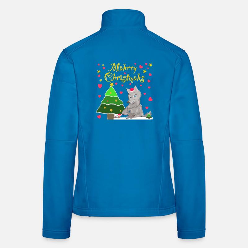 Iconic wolf, Christmas under the Christmas tree Women's Softshell Jacket