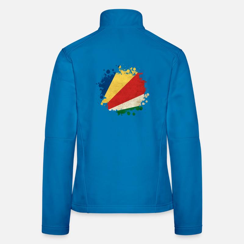 Seychellen Klecks Flaggen Design Frauen Softshelljacke