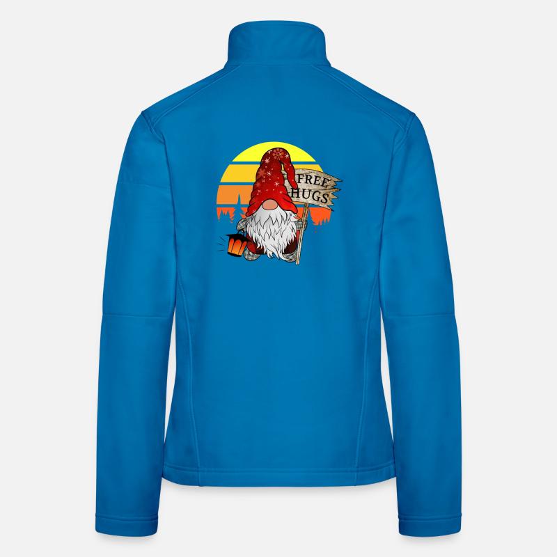 Gnom Weihnachts Wichtel mit Gratis Umarmung - Frauen Softshelljacke - Lichtblau