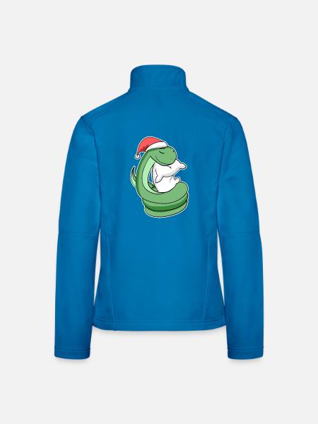 Serpent Noël Sommeil Sommeil Sommeil Sommeil - Veste en tissu softshell Femme - bleu clair - Dos