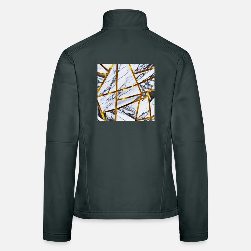 Marbre Or Blanc Veste en tissu softshell Femme