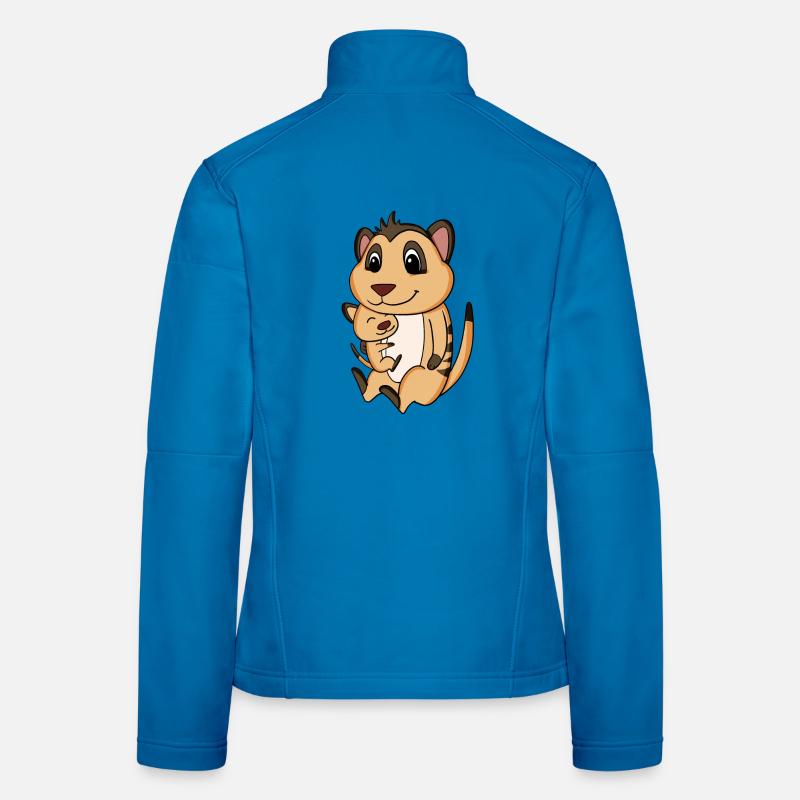 Grossesse familiale - suricate avec bébé Veste en tissu softshell Femme