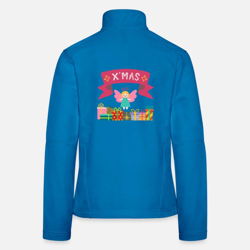 XMAS Engel mit Geschenken Frauen Softshelljacke