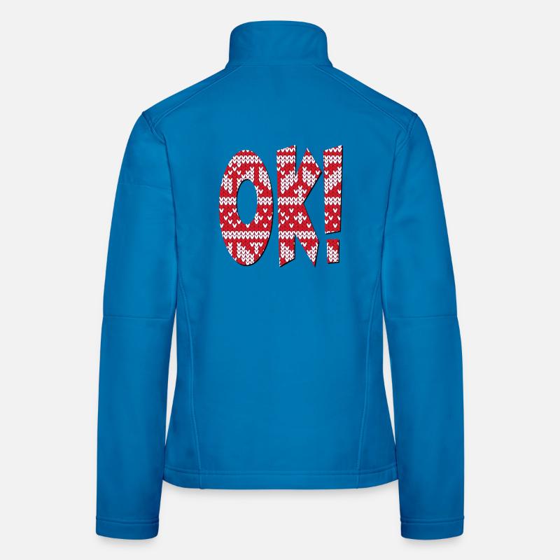 STRICKMUSTER OK - ZUSTIMMUNG SPRÜCHE Frauen Softshelljacke