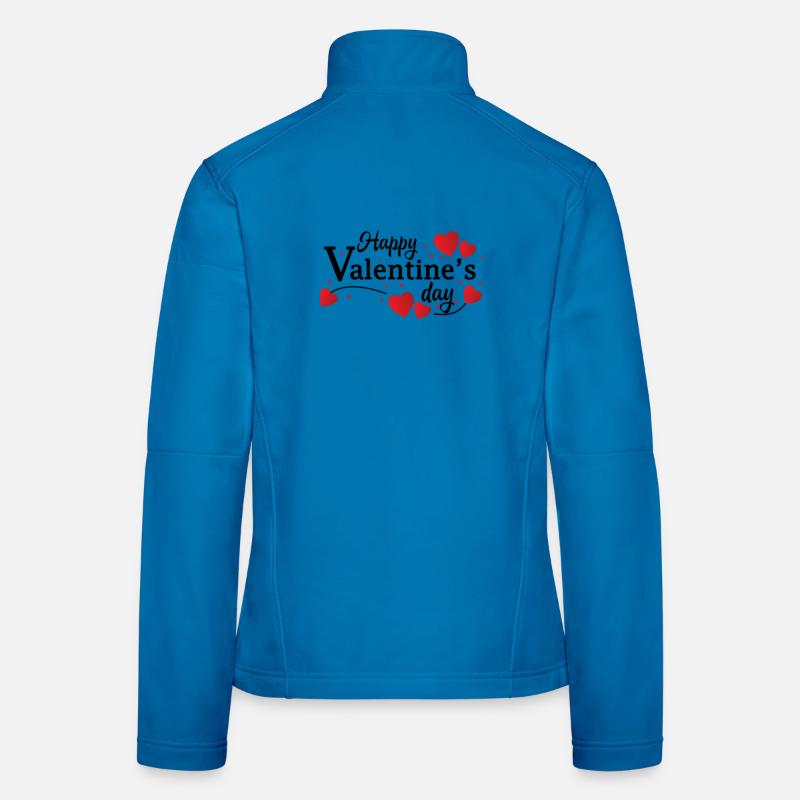 Saint-Valentin, Saint-Valentin, Saint-Valentin Veste en tissu softshell Femme
