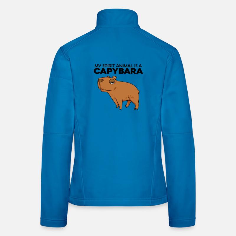 Capybara Capybara Cadeau Veste en tissu softshell Femme