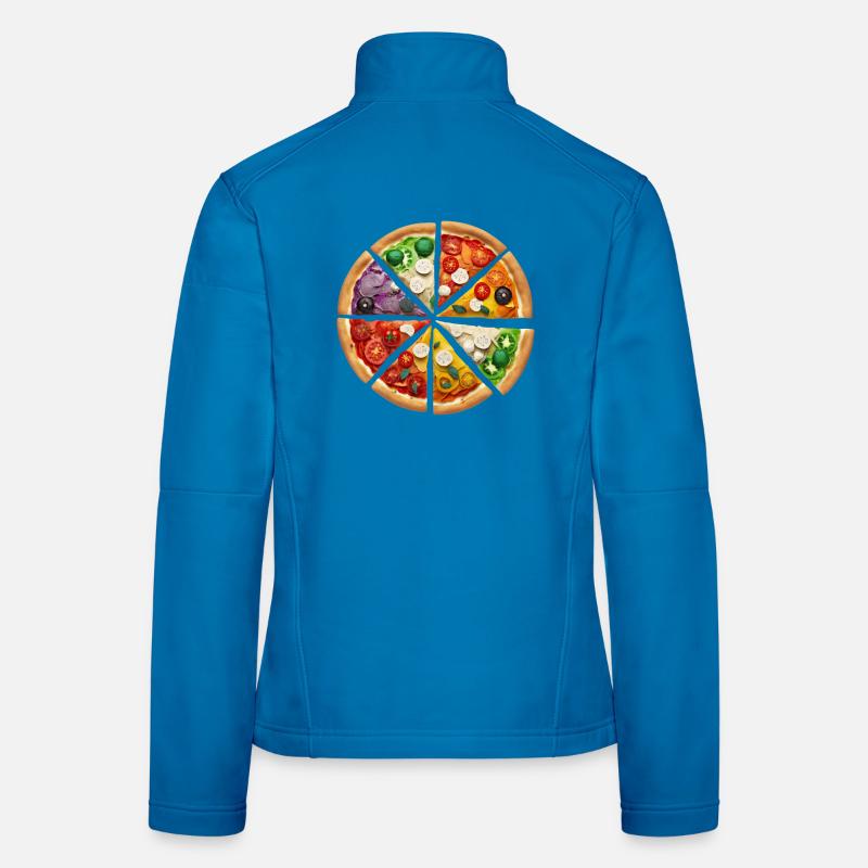 Regenbogenpizza Segmente Frauen Softshelljacke