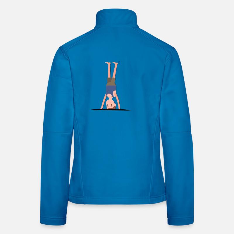Man boy does headstand Women's Softshell Jacket