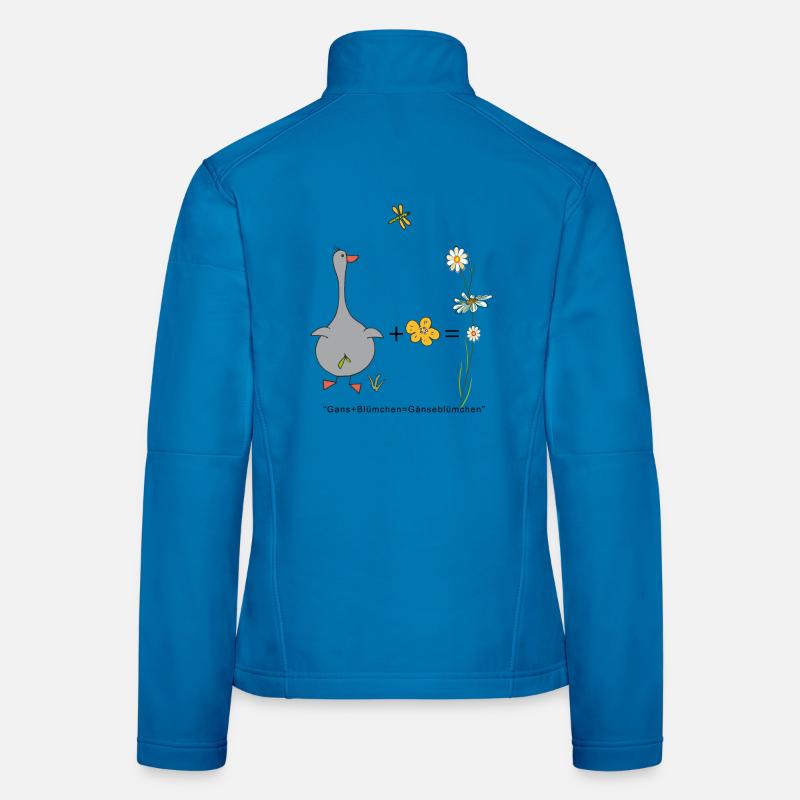 Gans und Blümchen gleich Gänseblümchen Frauen Softshelljacke