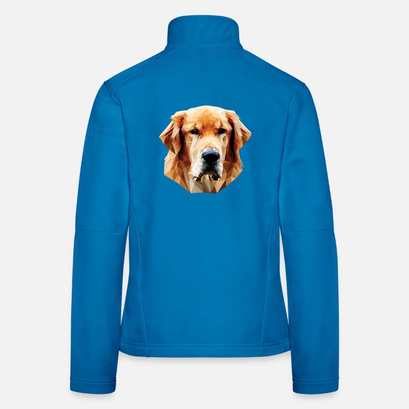 Labrabor Dog Polygon - Women's Softshell Jacket - light blue