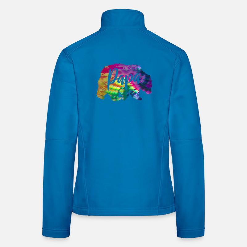 Ours Père Batik Tie Dye Ours Veste en tissu softshell Femme
