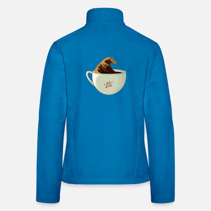Die große Welle Koffein Frauen Softshelljacke