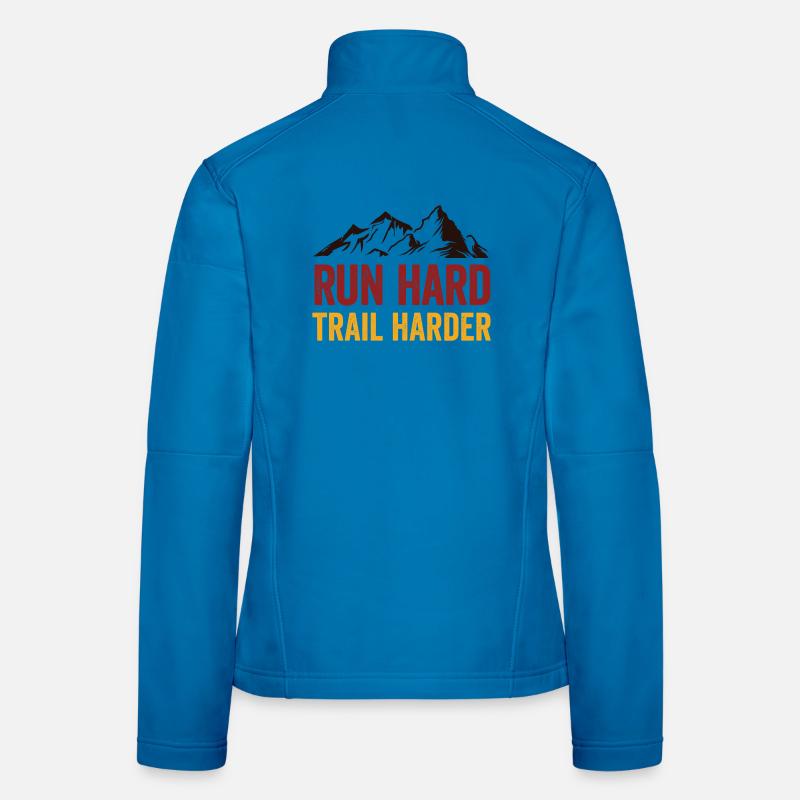 Courez fort. Trail plus difficile. Veste en tissu softshell Femme