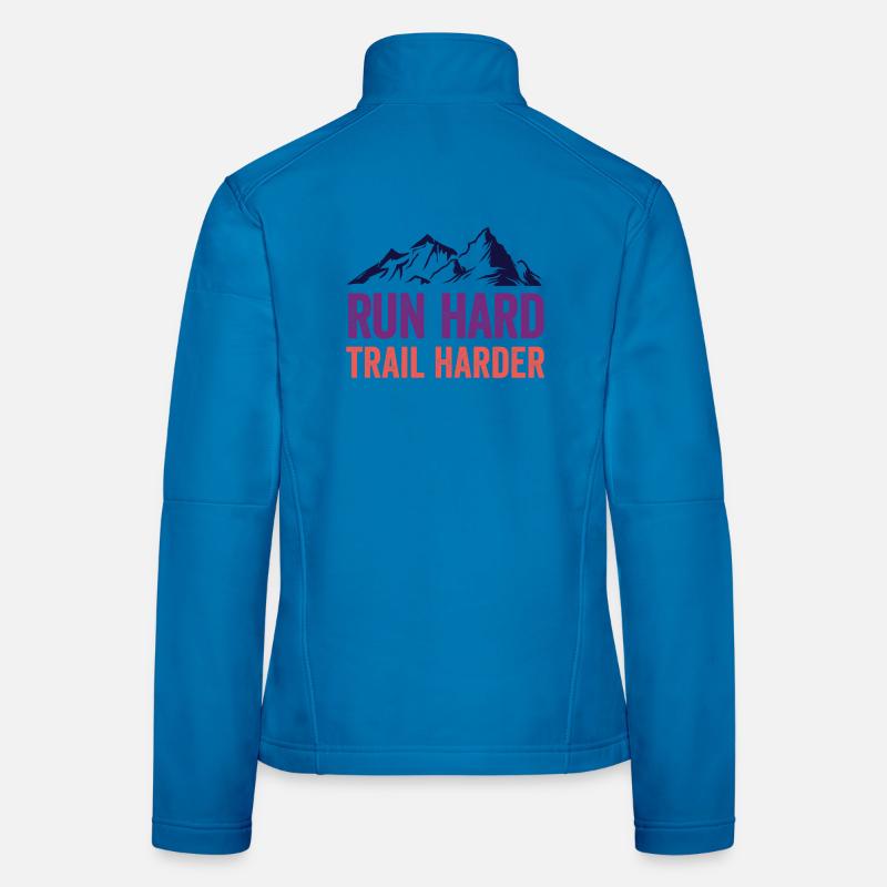 Courez fort. Trail plus difficile. Veste en tissu softshell Femme