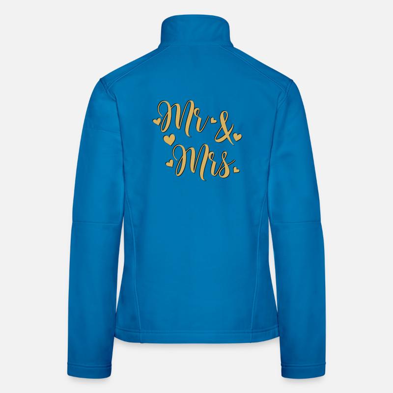Il signore e la signora oro su nero Giacca softshell da donna