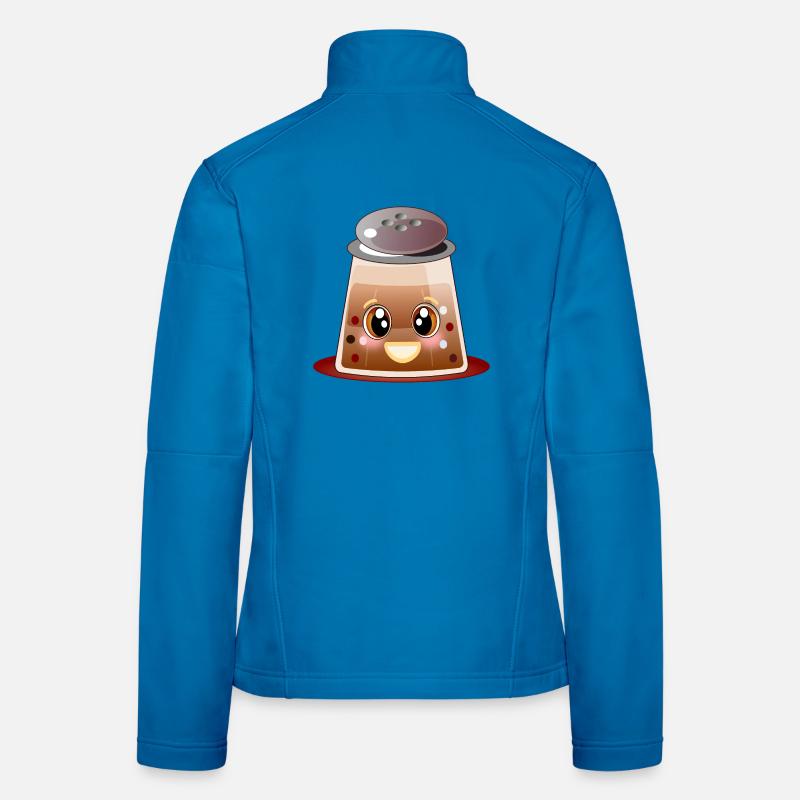 Kawaii Pfeffer - Pfefferkörner - Pfefferstreuer - Frauen Softshelljacke - Lichtblau