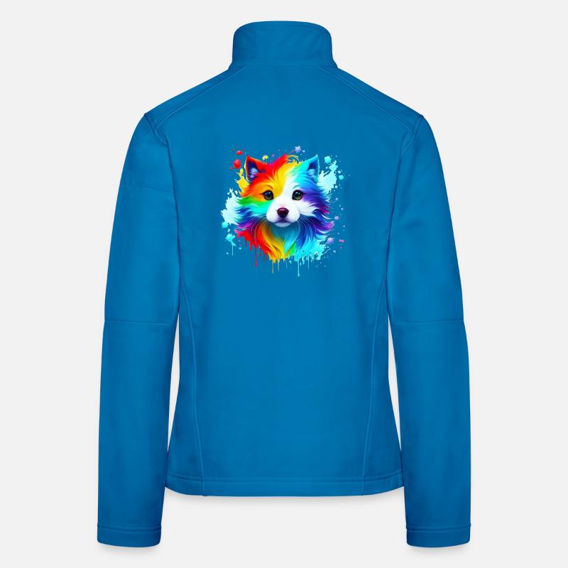 Spray arc-en-ciel pour chiot Veste en tissu softshell Femme