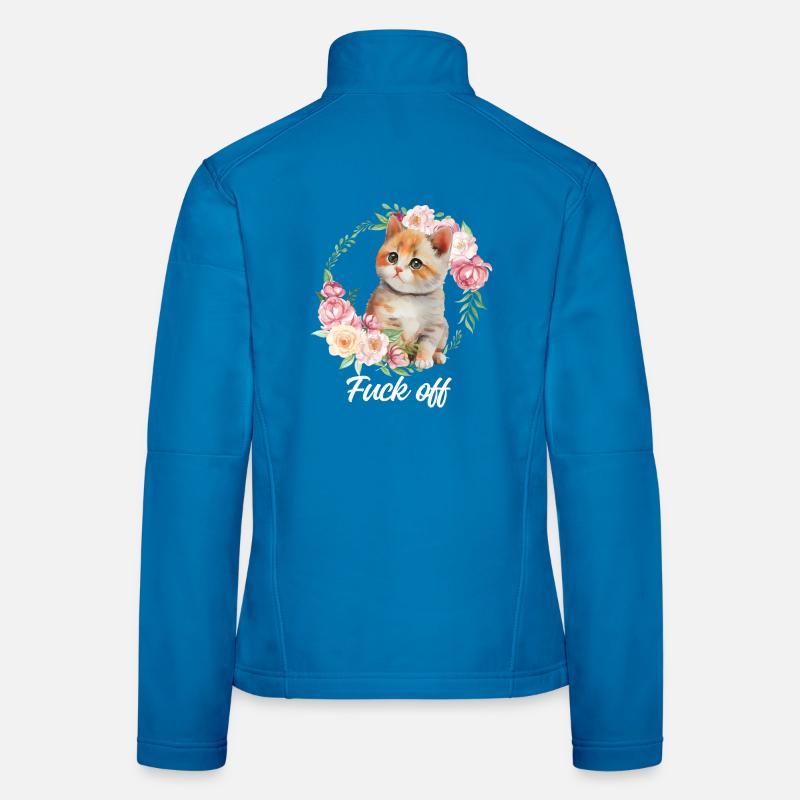 Süßes genervtes Kätzchen Frauen Softshelljacke