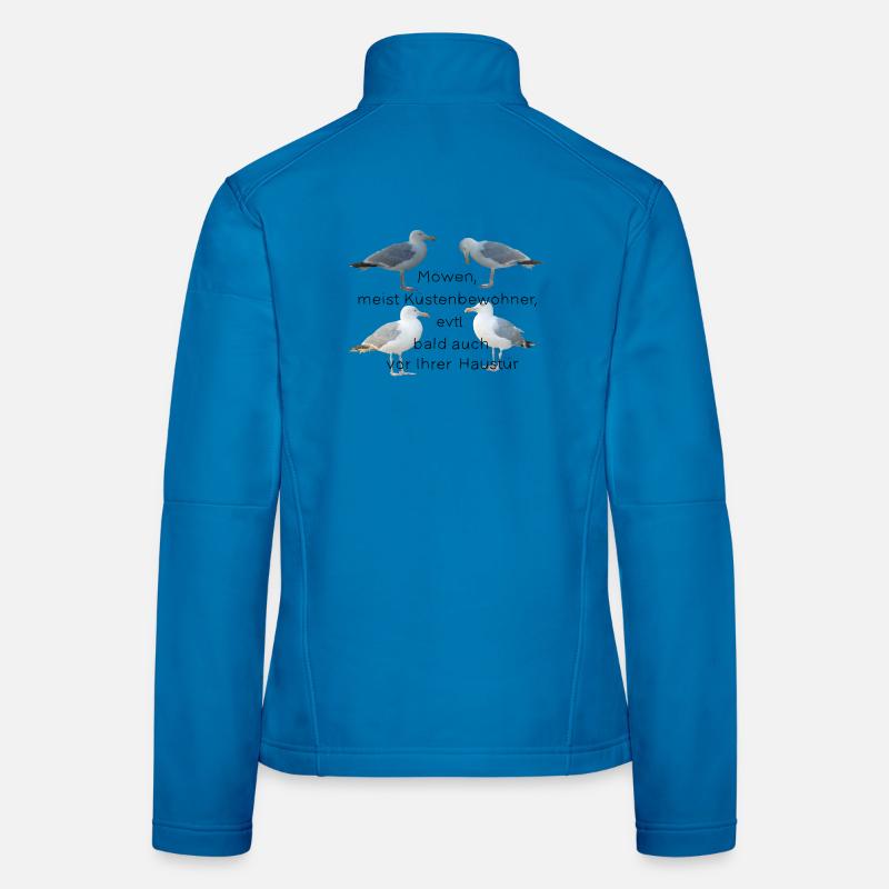 Möwen mit Spruch Frauen Softshelljacke