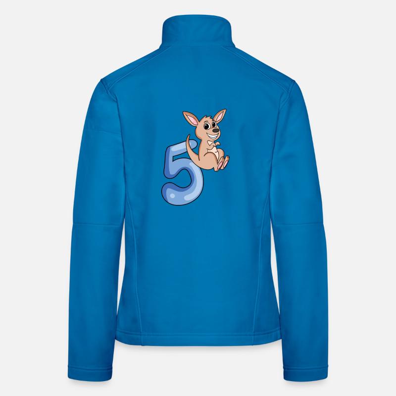 5th birthday motif kangaroo - five years Women's Softshell Jacket