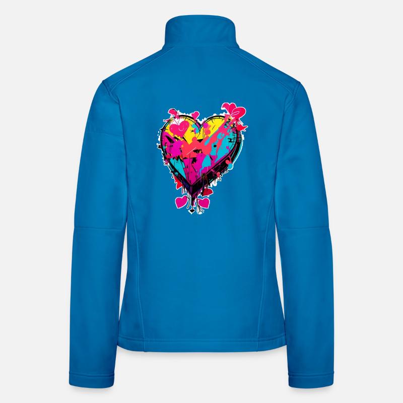 Herz Kunst Frauen Softshelljacke