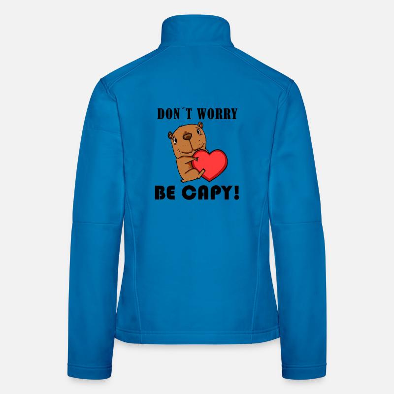 Capybara Capybara Cadeau Veste en tissu softshell Femme