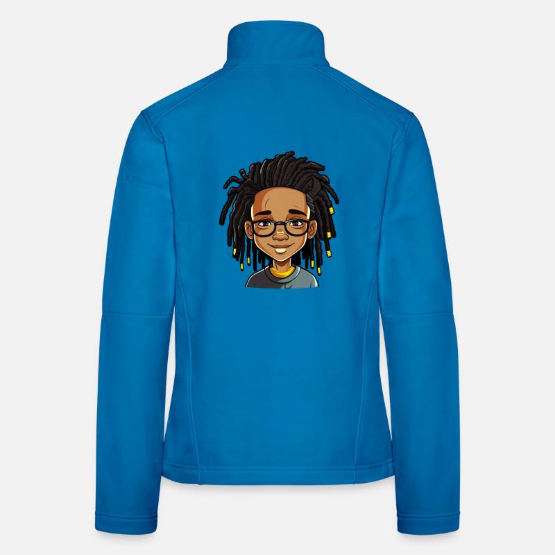 Dreadlocks with a friendly face Women's Softshell Jacket