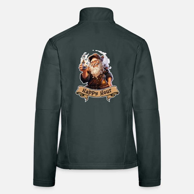 Happy Hour Dwarf with Magic Potion Role Playing Game Women's Softshell Jacket