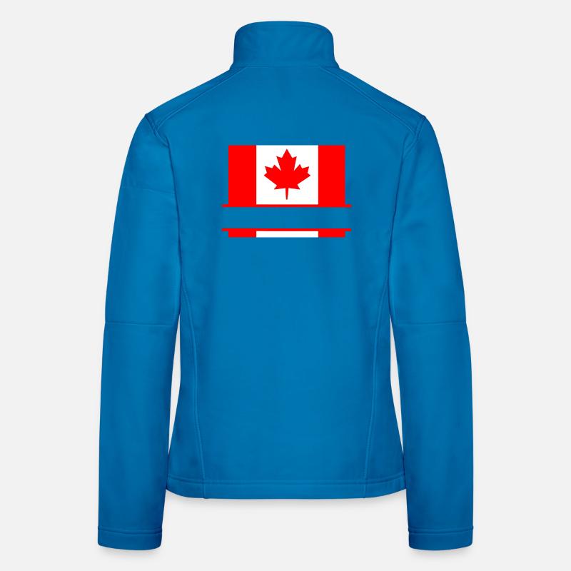 Drapeau du Canada avec un espace de la feuille d’érable pour le texte Veste en tissu softshell Femme