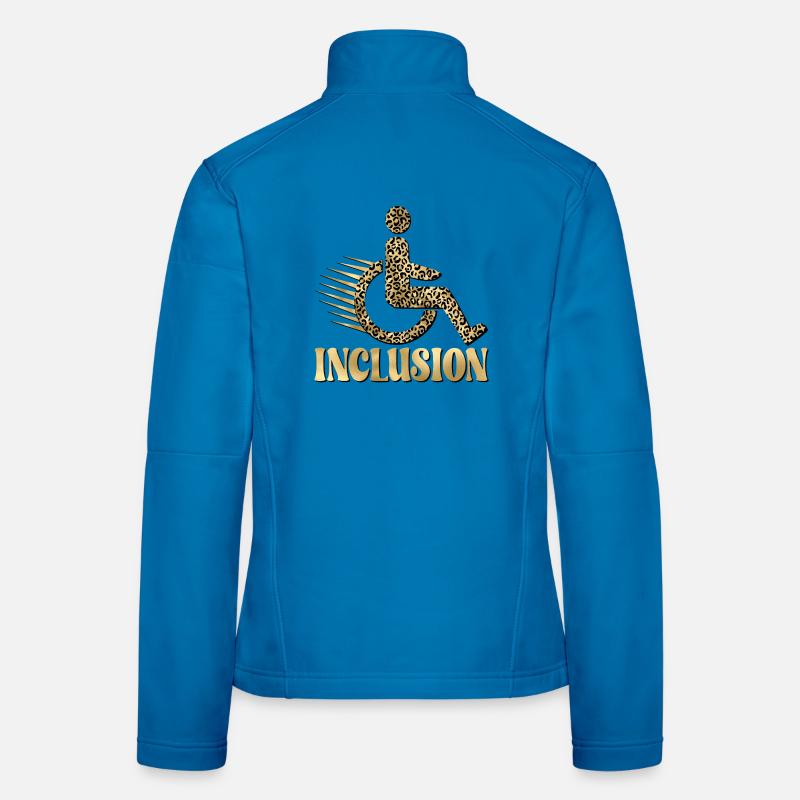 INCLUSION WHEELCHAIR LEOPARD PATTERN Women's Softshell Jacket